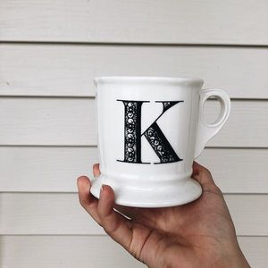 LETTER “K” ANTHROPOLOGIE MUG